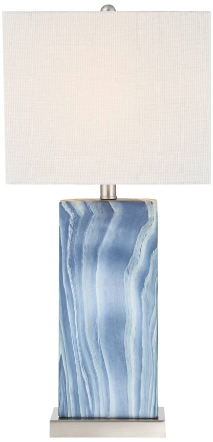 Modern simple imitation marble charging desk lamp