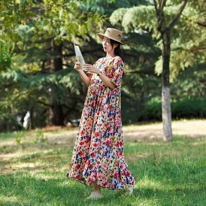 Colorful floral dress - Image 4