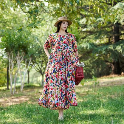 Colorful floral dress