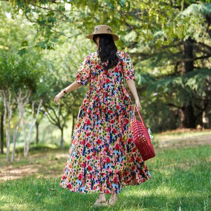 Colorful floral dress - Image 2