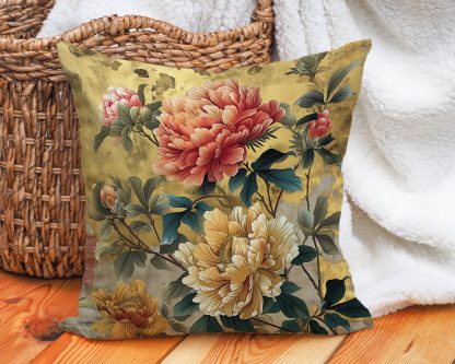 Chinese style peony pillow - Image 4