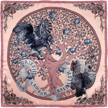 Art scroll silk square scarf - Image 8