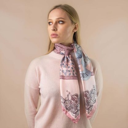 Art scroll silk square scarf - Image 7