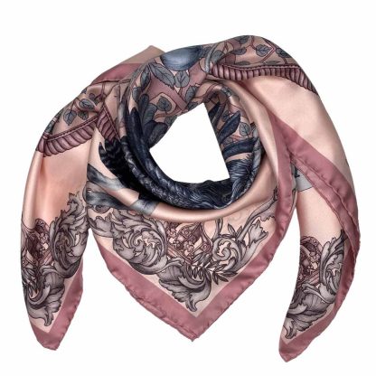 Art scroll silk square scarf - Image 5