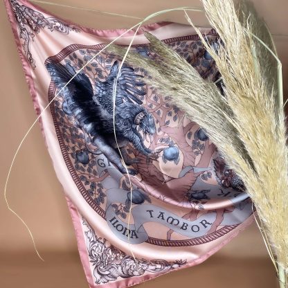 Art scroll silk square scarf - Image 4