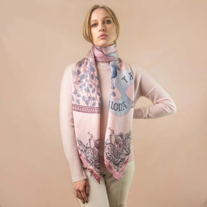 Art scroll silk square scarf - Image 3