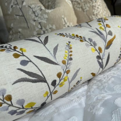 Elegant embroidered cylindrical pillow - Image 7