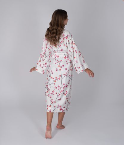 Romantic floral elegant print long robe - Image 4