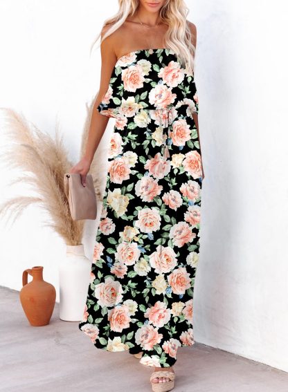 Floral tube top dress