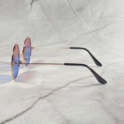 Retro gradient round frame sunglasses - Image 3