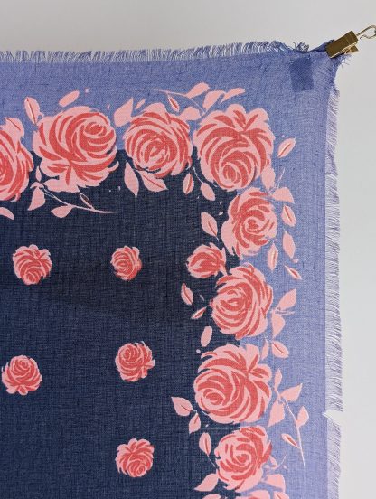 Vintage Rose Print Square Scarf - Image 5