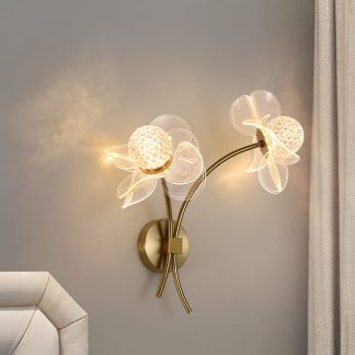 Flower shape wall lamp