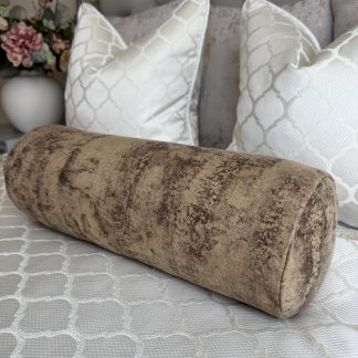 Vintage velvet cylindrical pillow