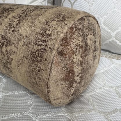 Vintage velvet cylindrical pillow - Image 3