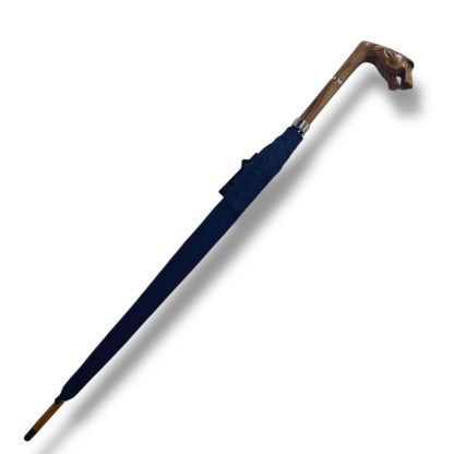 Long handle umbrella with dragon head carving and solid wood handle - Image 3