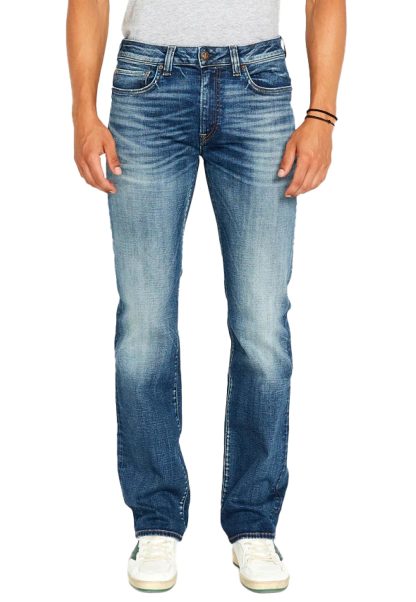Men's medium blue washed jeans