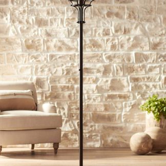 Industrial style glass cover floor lamp