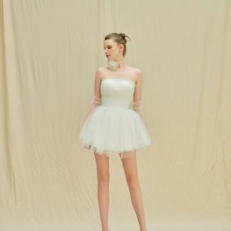 Ballet girl style tube top tutu skirt