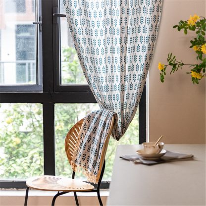 Natural plant print curtains - Image 5