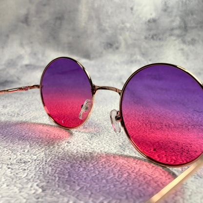 Retro gradient round frame sunglasses - Image 3