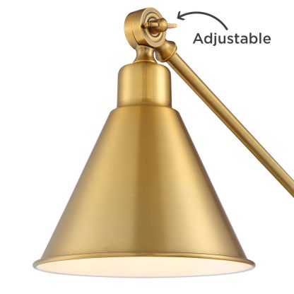 Vintage Gold Adjustable Arm Table Lamp - Image 7