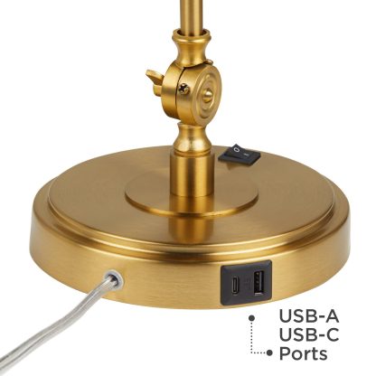 Vintage Gold Adjustable Arm Table Lamp - Image 3