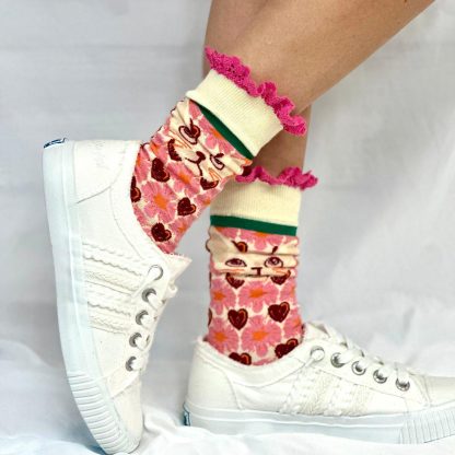 Retro cat style girly lace socks - Image 4