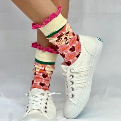 Retro cat style girly lace socks - Image 3