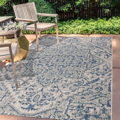 Retro geometric pattern outdoor carpet - Image 10