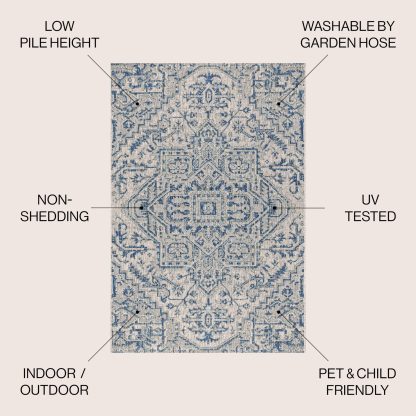 Retro geometric pattern outdoor carpet - Image 9