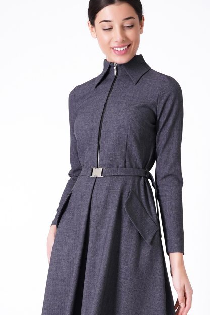 Retro style waisted skirt dress - Image 6
