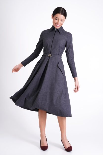 Retro style waisted skirt dress