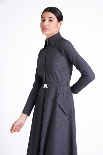 Retro style waisted skirt dress - Image 3