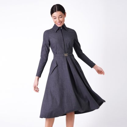 Retro style waisted skirt dress - Image 2