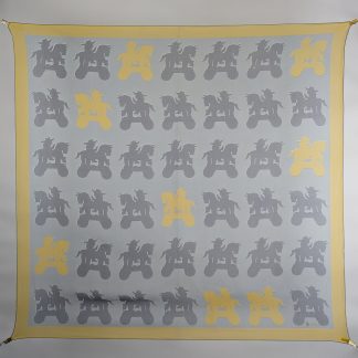 Knight silhouette silk scarf