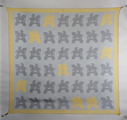 Knight silhouette silk scarf