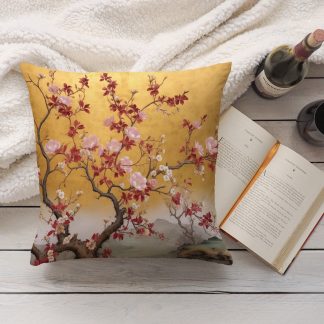 New Chinese style flower and bird pillow