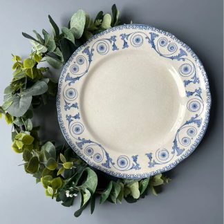 Blue and white porcelain plate with twined branches