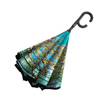 Church stained glass reverse umbrella