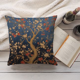 Chinese style flower pillow