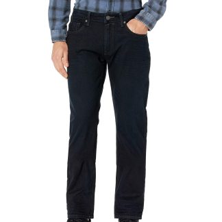 Dark grey washed straight jeans