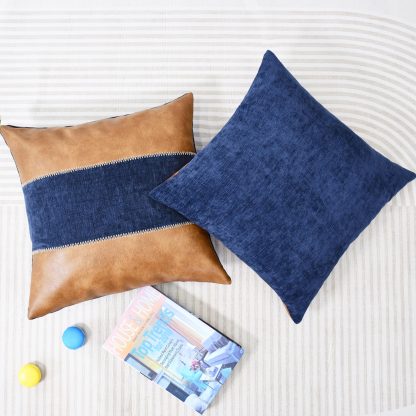Contrast color stitching pillow - Image 3