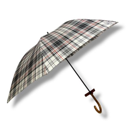 British plaid folding umbrella - Image 7