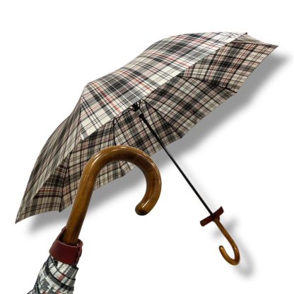 British plaid folding umbrella - Image 3