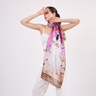 Universal silk long scarf