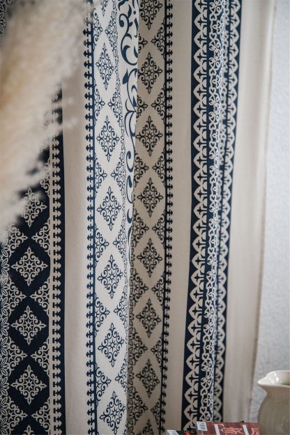 Bohemian geometric pattern curtains - Image 6