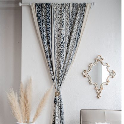 Bohemian geometric pattern curtains - Image 5