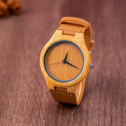 Simple Bamboo Wood Quartz Watch - Image 7