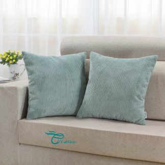Light blue corduroy pillowcase