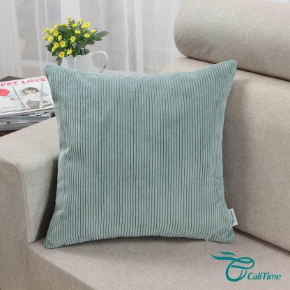 Light blue corduroy pillowcase - Image 3